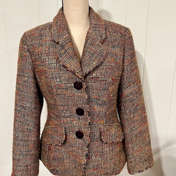 Coldwater Creek Petite multicolored boucle jacket blazer - Picture 1 of 12